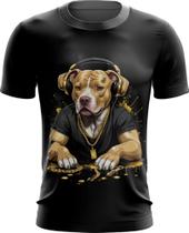 Camiseta Dryfit Pitbull com Headphones 10
