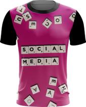 Camiseta Dryfit Social Media Cubos Letras Profissão 1
