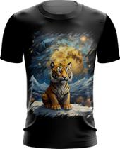 Camiseta Dryfit Tigre Noite Estrelada Van Gogh 1 Camiseta Dryfit Tigre Noite Estrelada Van Gogh 1