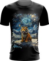 Camiseta Dryfit Tigre Noite Estrelada Van Gogh 4