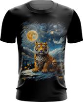 Camiseta Dryfit Tigre Noite Estrelada Van Gogh 6 Camiseta Dryfit Tigre Noite Estrelada Van Gogh 6