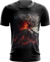 Camiseta Dryfit Vulcão em Erupção Destruição 3