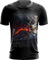 Camiseta Dryfit Vulcão em Erupção Destruição 4