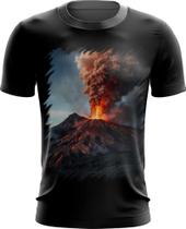 Camiseta Dryfit Vulcão em Erupção Destruição 5