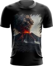 Camiseta Dryfit Vulcão em Erupção Destruição 7