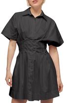 Camiseta Dsewpaur feminina com botões na frente, plissada, listrada, preta Camiseta Dsewpaur feminina com botões na frente, plissada, listrada, preta