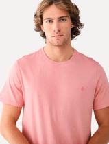 Camiseta Dudalina Masculina Essentials Modal Logo Rosa