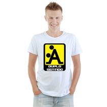 Camiseta Duplo Sentido Camisa Personalizada Blusa Adulto Algodão com Poliéster