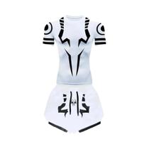 Camiseta e Shorts de Compressão Masculina Jujutsu Kaisen - 2 em 1 para Academia e Corrida