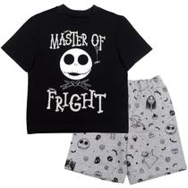 Camiseta e shorts infantis Disney Jack Skellington para meninos 4T Camiseta e shorts infantis Disney Jack Skellington para meninos 4T