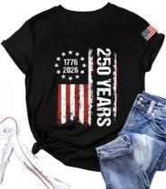 Camiseta Earneo 250th Anniversary USA Camisa feminina tamanho S Camiseta Earneo 250th Anniversary USA Camisa feminina tamanho S