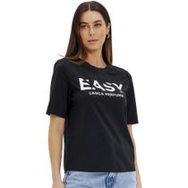 Camiseta Easy Lança Perfume Baby Look In24a Preto Feminino Camiseta Easy Lança Perfume Baby Look In24a Preto Feminino
