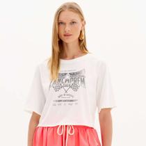 Camiseta Easy Lança Perfume Cropped In25 Off White Feminino Camiseta Easy Lança Perfume Cropped In25 Off White Feminino
