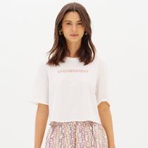 Camiseta Easy Lança Perfume Cropped Ou26 Off White Feminino Camiseta Easy Lança Perfume Cropped Ou26 Off White Feminino