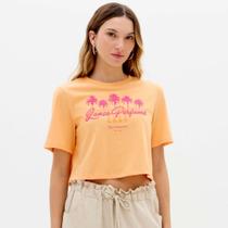 Camiseta Easy Lança Perfume Cropped Ve26 Laranja Feminino