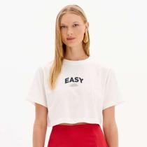 Camiseta Easy Lança Perfume Croppedd In25 Off White Feminino Camiseta Easy Lança Perfume Croppedd In25 Off White Feminino
