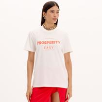 Camiseta Easy Lança Perfume Estampa Ve25 Off White Feminino