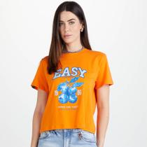 Camiseta Easy Lança Perfume Estampada Ve25 Laranja Feminino Camiseta Easy Lança Perfume Estampada Ve25 Laranja Feminino