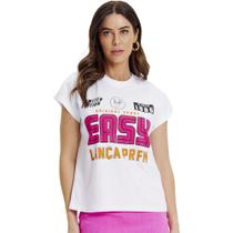 Camiseta Easy Lança Perfume Sem Cava In24 Branco Feminino