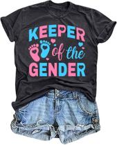 Camiseta Eatbook Keeper of The Gender Reveal Party Women Camiseta Eatbook Keeper of The Gender Reveal Party Women