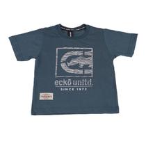 Camiseta Ecko Infantil Masculina Azul Petróleo Rhino Branco Camiseta Ecko Infantil Masculina Azul Petróleo Rhino Branco