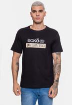 Camiseta Ecko Masculina Flat Rhino Preta