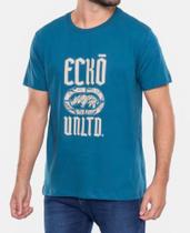 Camiseta Ecko Masculina Vintage Logo Azul Tempestade