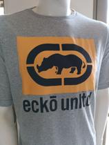 Camiseta Ecko Plus Estampada Cinza Mescla