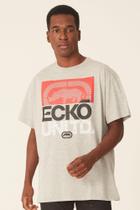 Camiseta Ecko Plus Size Estampada Cinza Mescla