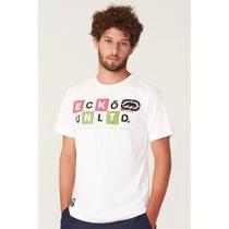 Camiseta Ecko Unltd Masculina Branca Estampada