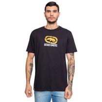 Camiseta Ecko Unltdo Logo Dourada Preta Básica Camiseta Ecko Unltdo Logo Dourada Preta Básica