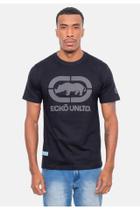 Camiseta EckoUntd Masculina Relevo Preta