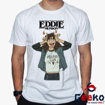 Camiseta Eddie Munson 100% Algodão Stranger Things Geeko