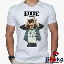 Camiseta Eddie Munson 100% Algodão Stranger Things Geeko