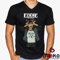 Camiseta Eddie Munson 100% Algodão Stranger Things Geeko