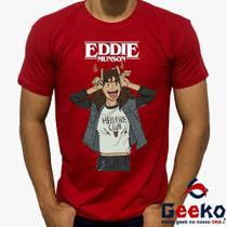 Camiseta Eddie Munson 100% Algodão Stranger Things Geeko