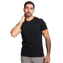 Camiseta Egipcio Manga Curta Slim Masculina Gola V
