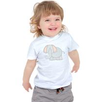 Camiseta Elefante Elephant Camisa Personalizada Blusa Infantil e Juvenil Algodão com Poliéster