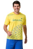 Camiseta Elite Brasil Letter Masculino - Amarelo e Verde
