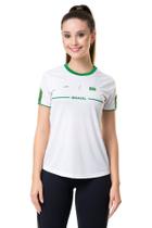Camiseta Elite Brasil Logo Feminina - Branco e Verde