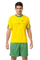 Camiseta Elite Brasil Plus Size - Amarelo e Verde