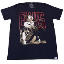 Camiseta Elvis Presley Preta Rock And Roll Unissex BO569 RCH Camiseta Elvis Presley Preta Rock And Roll Unissex BO569 RCH