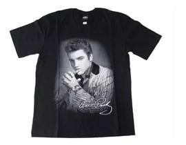 Camiseta Elvis Presley Rei do Rock Blusa Adulto e Plus Size Unissex Hcd413 Camiseta Elvis Presley Rei do Rock Blusa Adulto e Plus Size Unissex Hcd413