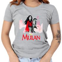Camiseta em Algodão Estampada Mulan Filme Animação Unissex Camisa Camiseta em Algodão Estampada Mulan Filme Animação Unissex Camisa