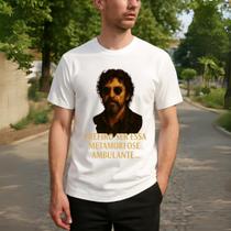 Camiseta em Algodão Masculina e Feminina Estampa Raul Seixas Básica e Confortável em Várias Cores e Tamanhos