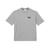 Camiseta em Algodão Orgânico com Modelagem Solta e Crocodilo Grande Unissex TH0062