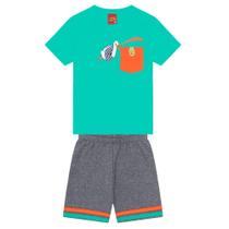 camiseta em m/malha e bermuda em moletom s/felpa camiseta em m/malha e bermuda em moletom s/felpa