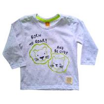 Camiseta em Malha Botonê Manga Longa Infantil Masculina - Up Baby Camiseta em Malha Botonê Manga Longa Infantil Masculina - Up Baby