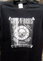 Camiseta em malha de algodão estampa gunsn roses