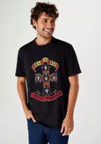 Camiseta em malha de algodão estampa moderna Camiseta em malha de algodão estampa moderna